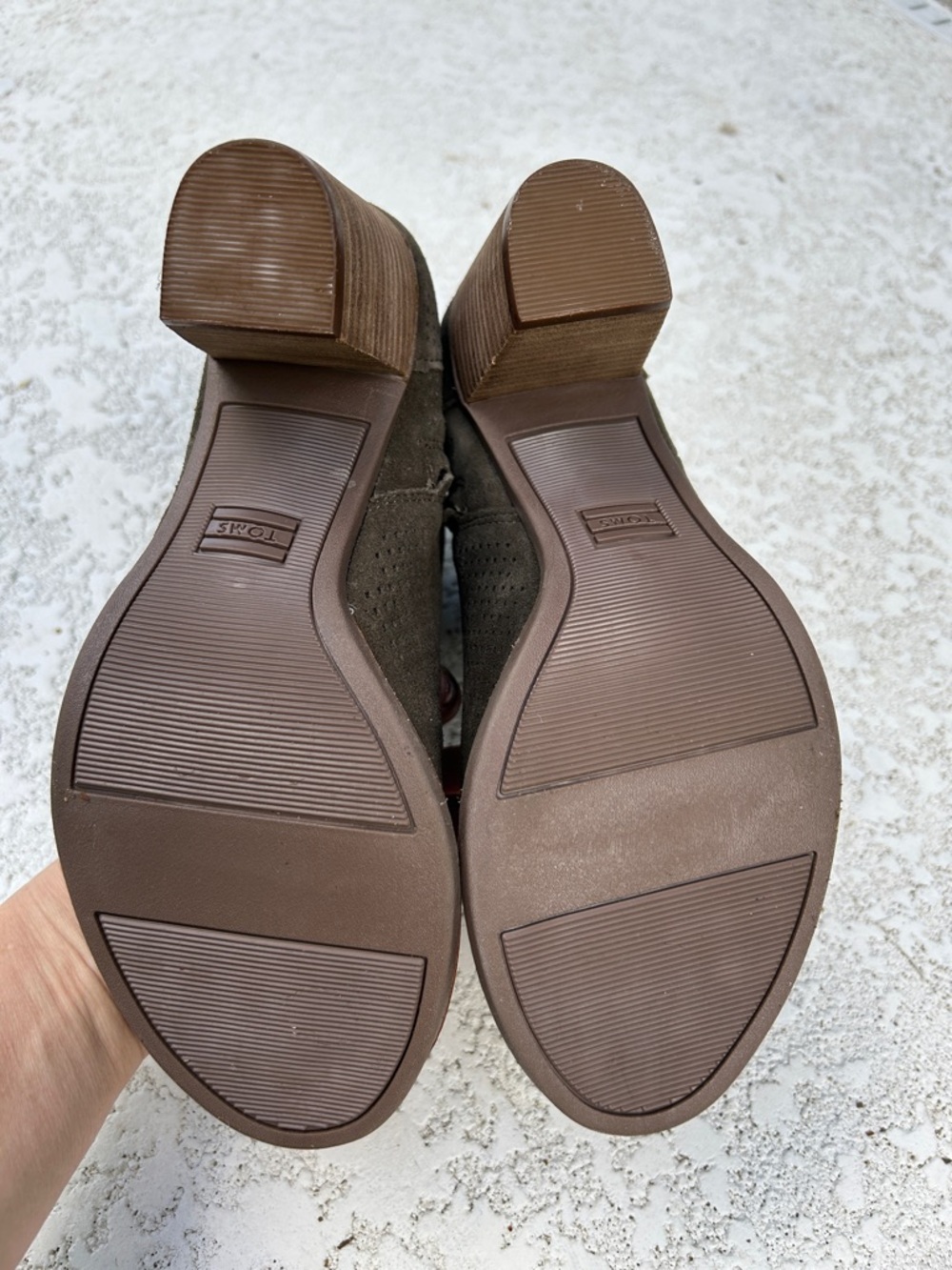 NWT - TOMS ‘Majorca’ Peep Toe Perf Suede Leather Bootie - Picture 11 of 11